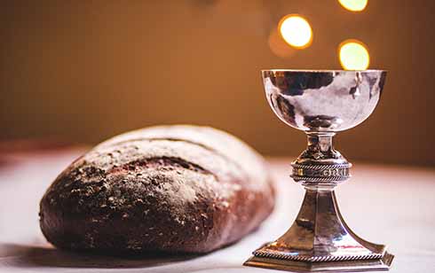eucharist - bread and wine